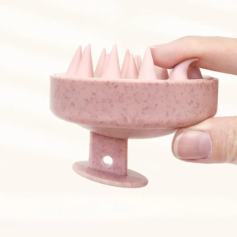 Silicone Shampoo Brush Head Scalp Massage Comb Clean The Scalp Thoroughly Body Massage Brush Bath Brush Salon Hairdressing Tool dylinoshop