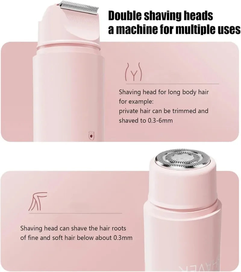 Women’s 2-in-1 Electric Epilator & Shaver – Rechargeable Body & Bikini Hair Remover