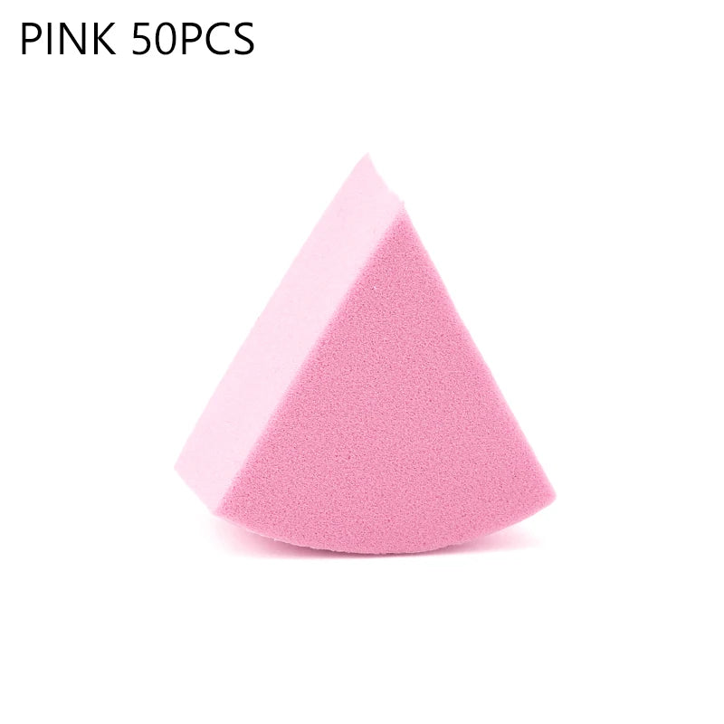 Triangle Makeup Blender Sponges – Wet & Dry Use, Set of 20/50 dylinoshop