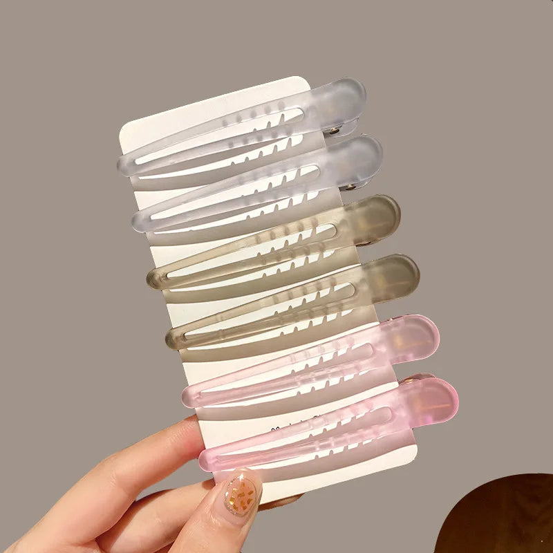2Pcs/Lot 7.5cm Plastic Candy Colors Hairdressing Duckbill Clip Hairpins Hair Care Hair Clamps Styling Tools Professional Salon dylinoshop