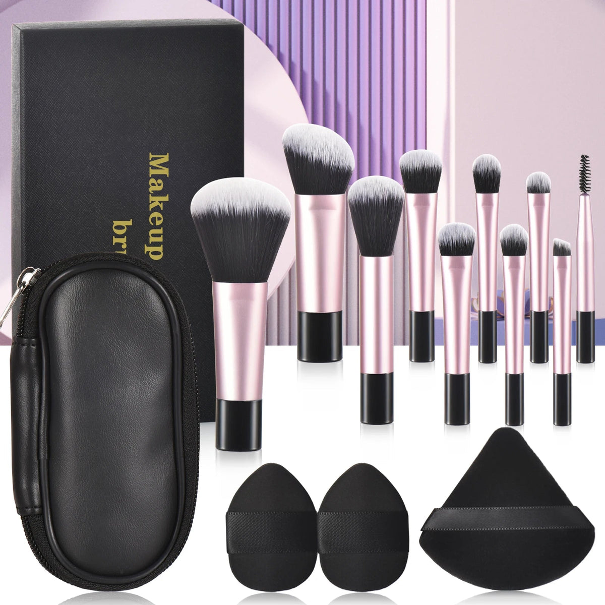 Mini Travel Makeup Brush Set – Portable Palm Brushes dylinoshop