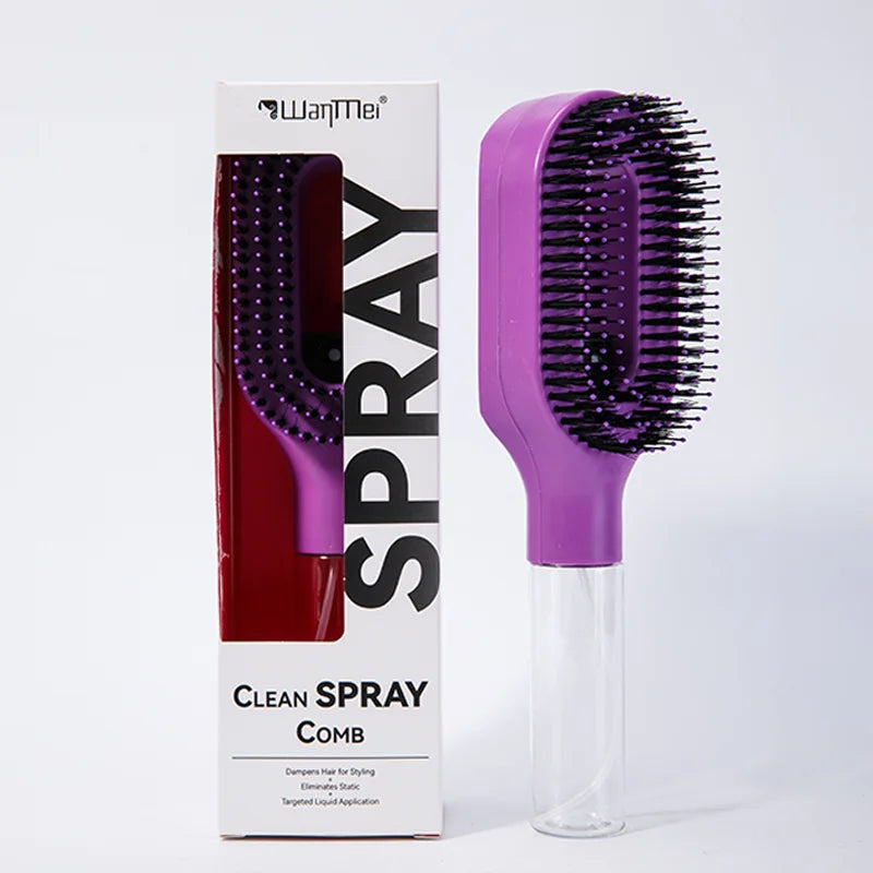 2in1 Sprayer Comb Detangling Scalp Massage Hairbrush with Spray Bottle Essential Oil Water Mist Spray Brush Anti-static Summer dylinoshop