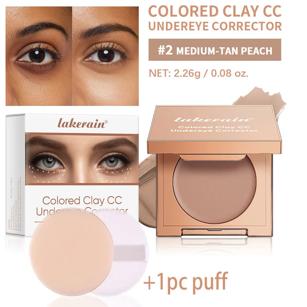 Full Coverage Color Corrector Concealer with Puff - Waterproof, Long-Lasting dylinoshop
