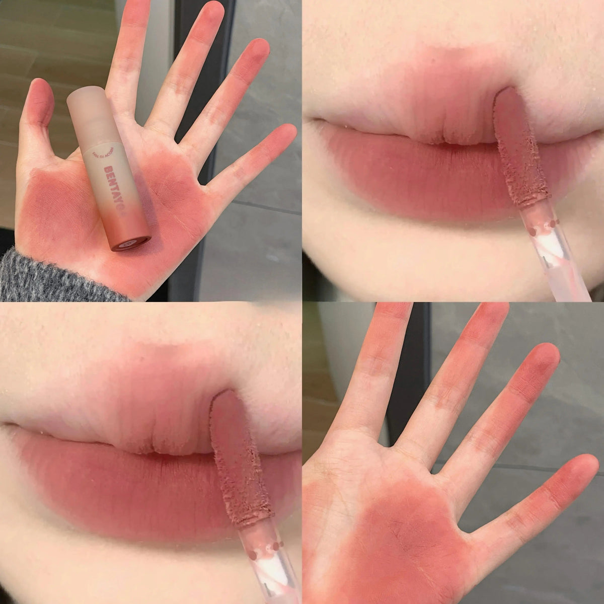 Reddish-Brown Lip Tint, Waterproof Long-Lasting Velvet Lip Stain dylinoshop