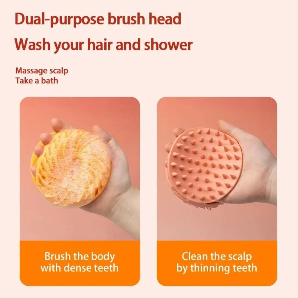 Double-sided Silicone Shower Brush Soft Bristle Body Massage Exfoliating Bath Mud Remover