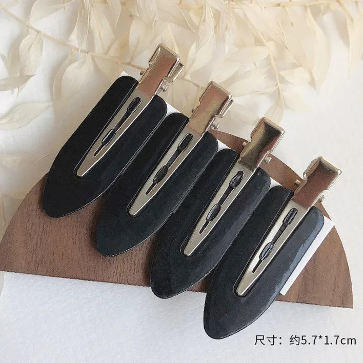 4 Pcs Seamless No Bend Hair Clips Barrettes No Mark Pin Curl Clip Makeup No Crease Hair Clip Hair Styling Bang Clips New Color dylinoshop