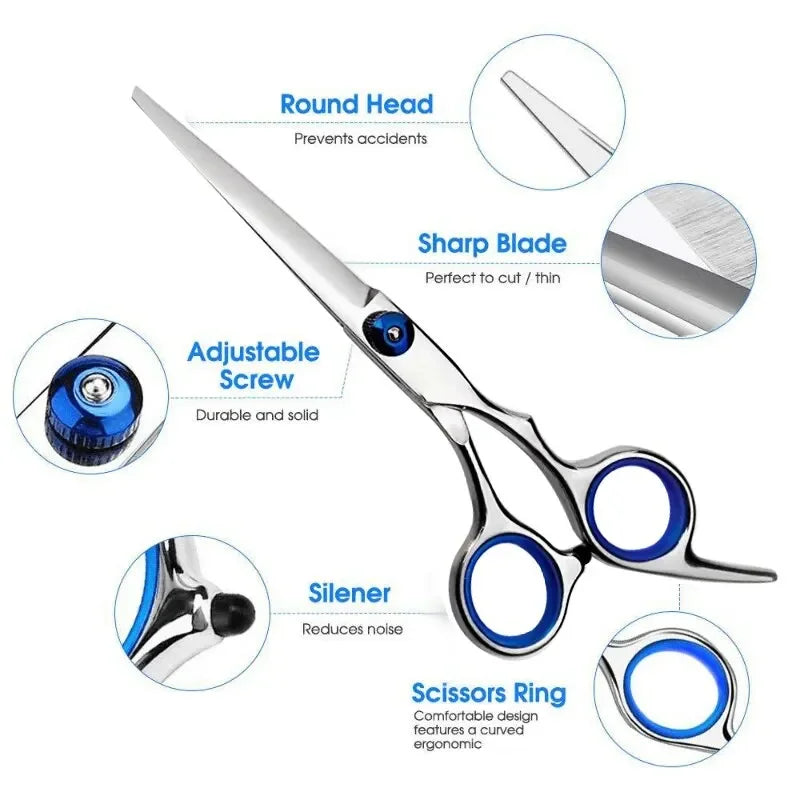 Professional Hairdressing Scissors Stainless Steel Cutting Thinning Barber Shear for Home Salon Use dylinoshop