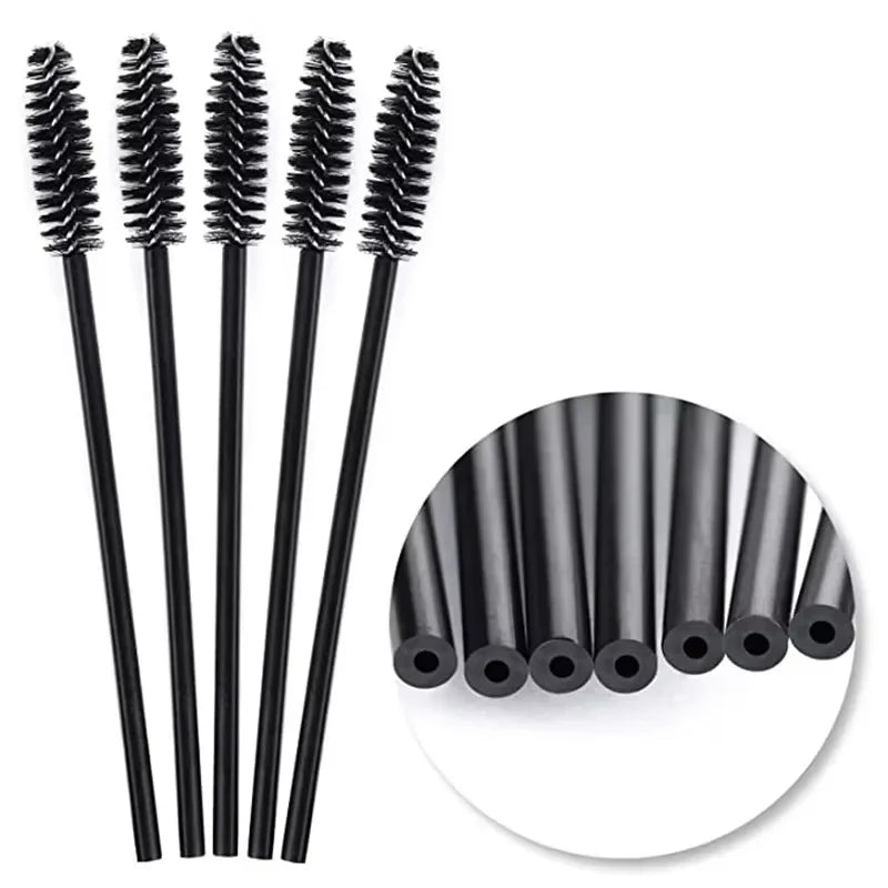 50pcs Disposable Makeup Tools Eyelash Brushes Eyelashes Extension Tools Eyebrow Brush Mascara Wands Applicator Spoolers