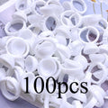 100Pcs Glue Rings Beauty Eyelash Extension Glue Cups Pink Delay Cup Grafting Eyelash Makeup Tool Tattoo Adhesive Pigment Cups