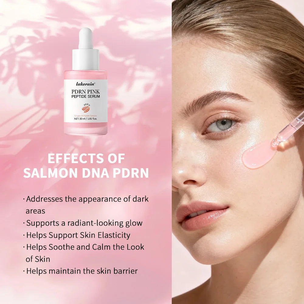 Salmon DNA PDRN Pink Peptide Serum Pink Glow Serum Remove Skin Darkness Hydrating Moisturizing Firming Korean Skincare 