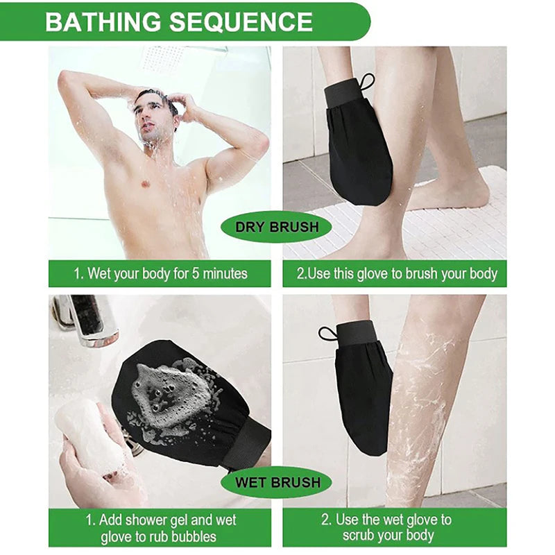 Hot Sale Moroccan Shower Exfoliating Glove Hammam Bath Body Cleaning Scrub Massage Mitt Kessa Peeling Towel Glove