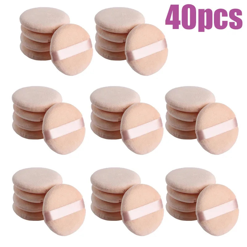 Round Facial Powder Puffs - Soft Portable Cosmetic Puffs for Makeup Application dylinoshop