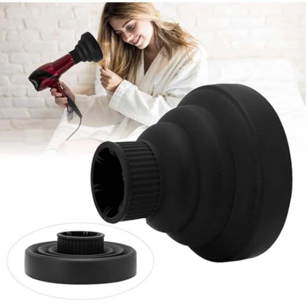 1Pc Silicone Hairdryer Diffuser Cover Foldable Temperature Resistant Hairdryer Curly Drying Blower Hair Styling Accessories dylinoshop