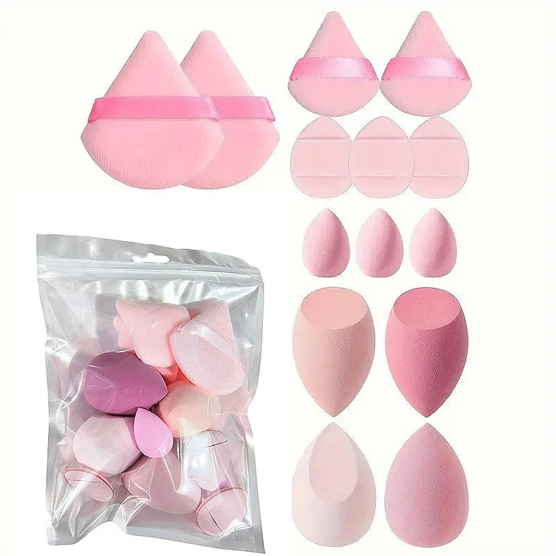 20/40Pcs Makeup Brushes and Sponges Set, Brown Makeup Puff, Beauty Egg, Headband, Wristband Remover Kit, Makeup Tool, Gift,