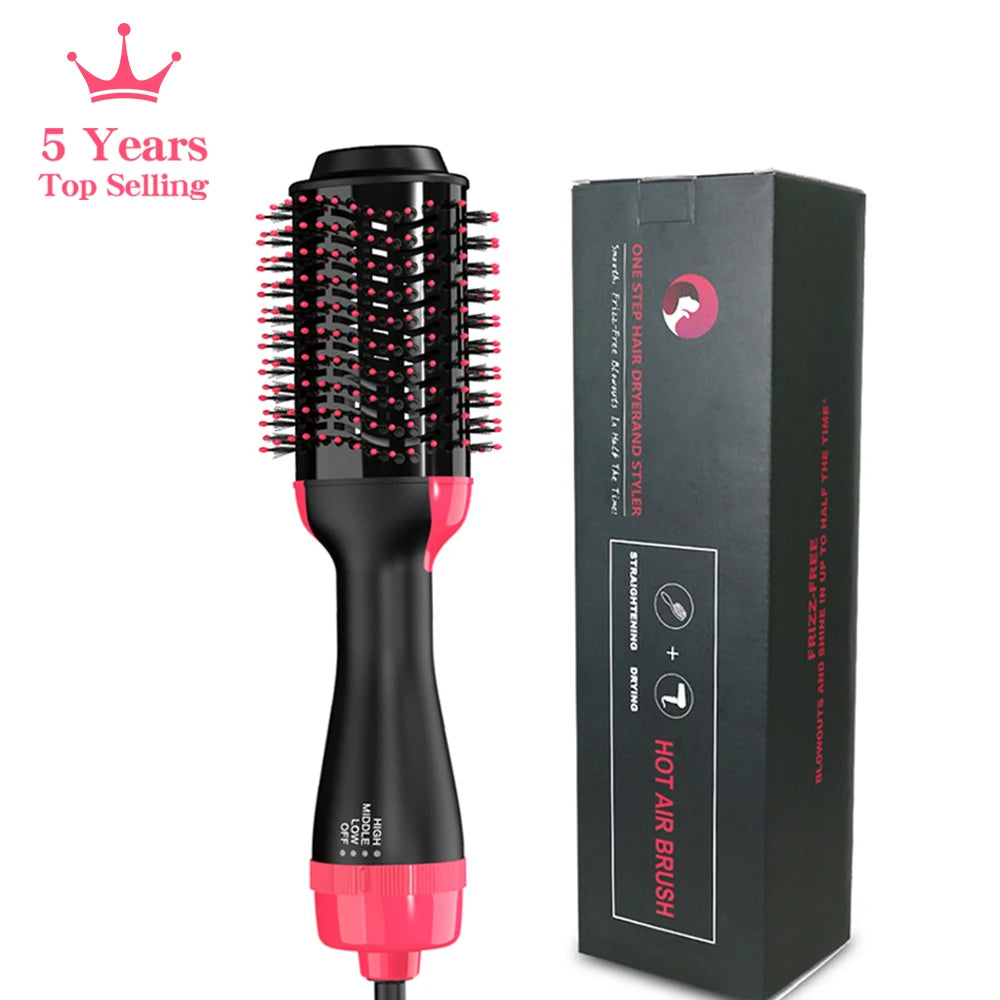 LISAPRO 3-in-1 1000W Hot Air Brush – One-Step Dryer & Volumizer