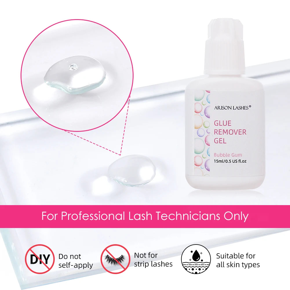 ARISON 15ml Eyelash Glue Remover Gel Efficient Fast Quickly Remove Glue Removes Makeup Cleanly High Quality