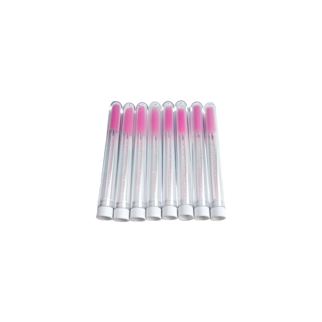 50/100/200pc DIY Eyelash Brush Tube by Yourself, No Decoration Mascara Eyelash Wands Eyebrow Brush Replaceable Dust-proof Makeup