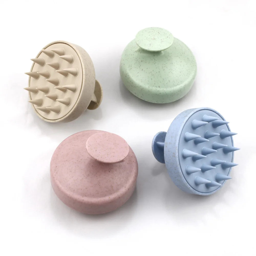 Silicone Shampoo Brush Head Scalp Massage Comb Clean The Scalp Thoroughly Body Massage Brush Bath Brush Salon Hairdressing Tool dylinoshop
