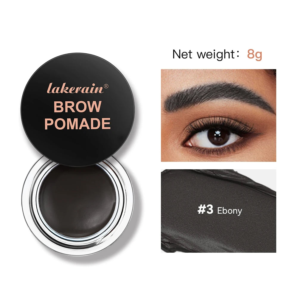 Lakerain Brow Pomade Long-Lasting Waterproof Sweatproof Natural Brown Black Smooth Eyebrow Brow Tint Pencil Makeup Cosmetics dylinoshop
