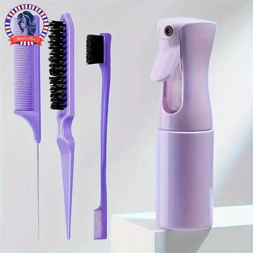 4pcs/Set Hairdressing Tools Set spray Bottle Rat Tail Comb Teasing Hair Brush Edge Control Hair comb For Combing Smoothing Hair dylinoshop