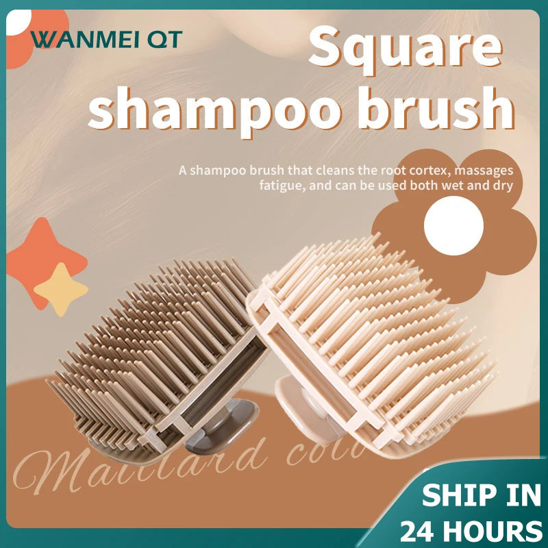 1pcs Silicone Shampoo Brush Head Scalp Massage Comb Hair Washing Comb Body Massage Shower Brush Salon Hairdressing Tool dylinoshop