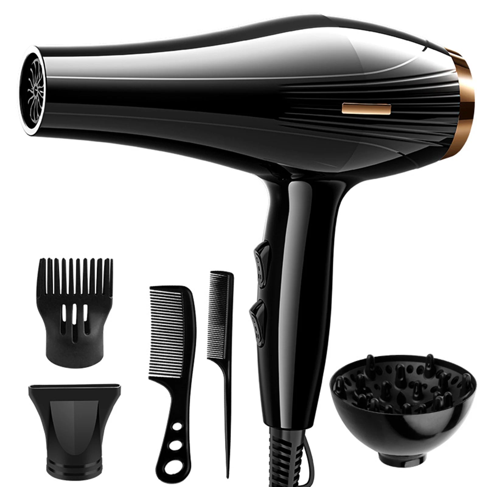 Hot & Cold Hair Dryer with Styling Attachment Set (6 or 7 Pieces)