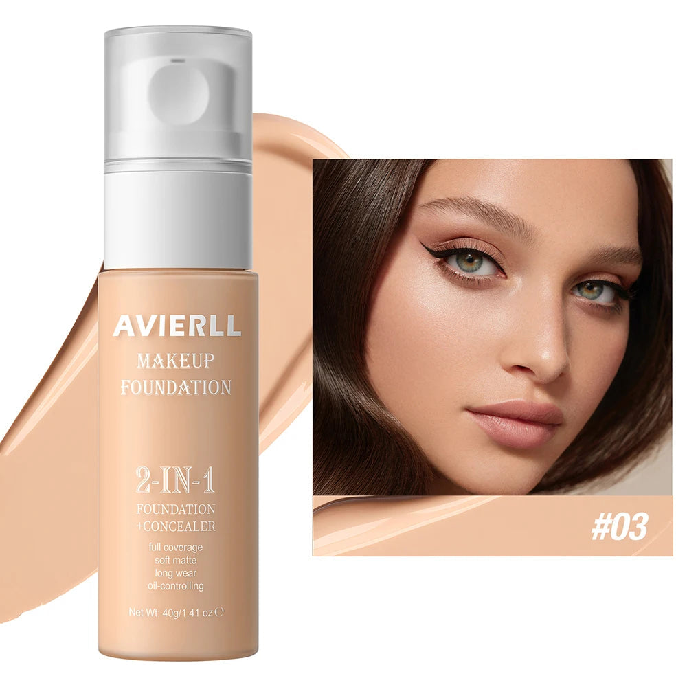Moisturizing Waterproof Foundation & Concealer Base dylinoshop