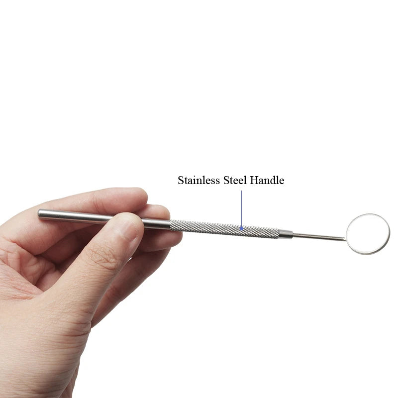5/9/10pcs Stainless Steel Dental Mouth Mirror Anti-Fog Teeth Inspection Oral Tool Handheld Eyelash Extension Examine Mirrors
