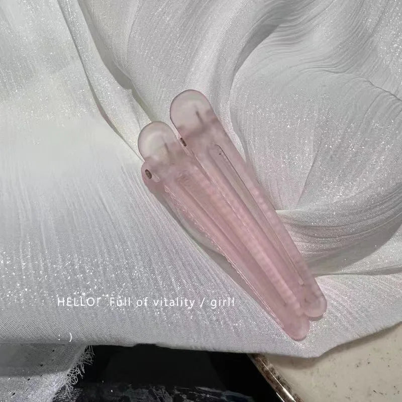 2Pcs/Lot 7.5cm Plastic Candy Colors Hairdressing Duckbill Clip Hairpins Hair Care Hair Clamps Styling Tools Professional Salon dylinoshop