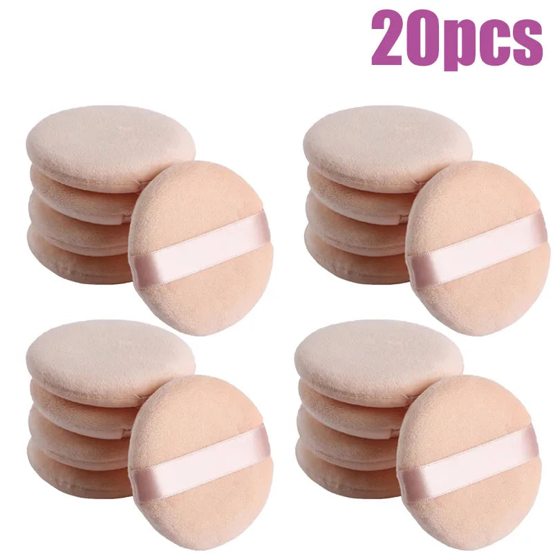 Round Facial Powder Puffs - Soft Portable Cosmetic Puffs for Makeup Application dylinoshop
