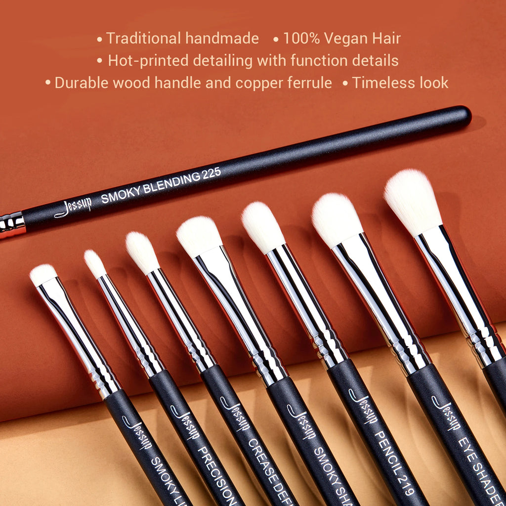 Jessup Eyes Brushes Set, Eyeshadow Makeup Brush, Premium Synthetic Blending Shader Crease T340