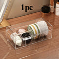 Transparent Cosmetic Organizer with Lid,Durable Makeup Storage Box Suitable for Lipstick,Eyeshadow,Brushes,Portable Vanity Case