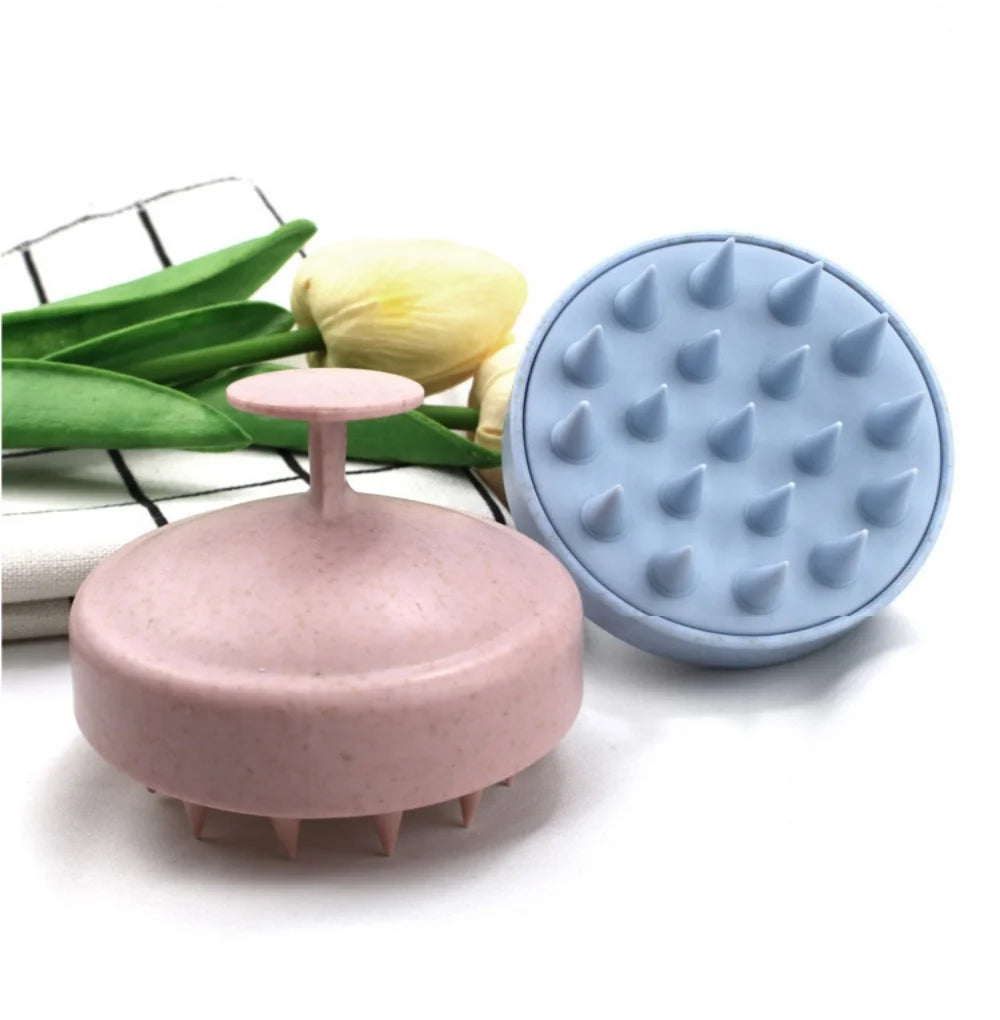 Silicone Shampoo Brush Head Scalp Massage Comb Clean The Scalp Thoroughly Body Massage Brush Bath Brush Salon Hairdressing Tool dylinoshop