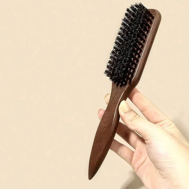 Brown Pointed-Tail Bristle Comb - Unisex, Smooth & Anti-Static, No Tangles No Hair Damage, Home Use dylinoshop