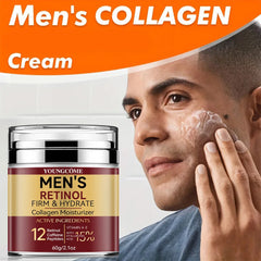 Men's Retinol Firming Face Cream Skincare Moisturizing Collagen Brightening Smooth Wrinkles Facial Face Men Skin Care Treatment 