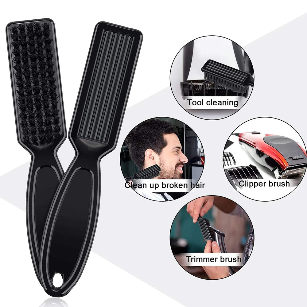 Barber Neck Duster Brush Sets Plastic Handle Hairdressing Soft Hair Cleaning Brush Head Shape Carving Cleaning Brush dylinoshop