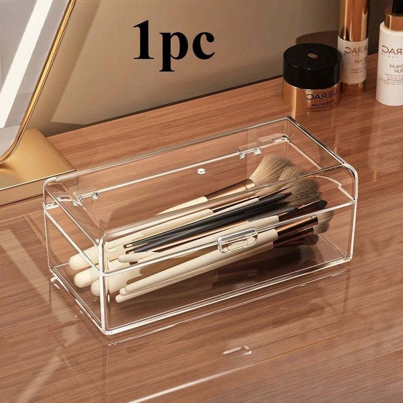 Transparent Cosmetic Organizer with Lid dylinoshop