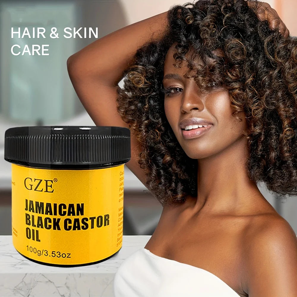 GZE JAMAICAN Black Castor Oil Pure Cold-Pressed for Hair Growth, Skin Moisturizing and Scalp Health - Promoting Thick Hair dylinoshop