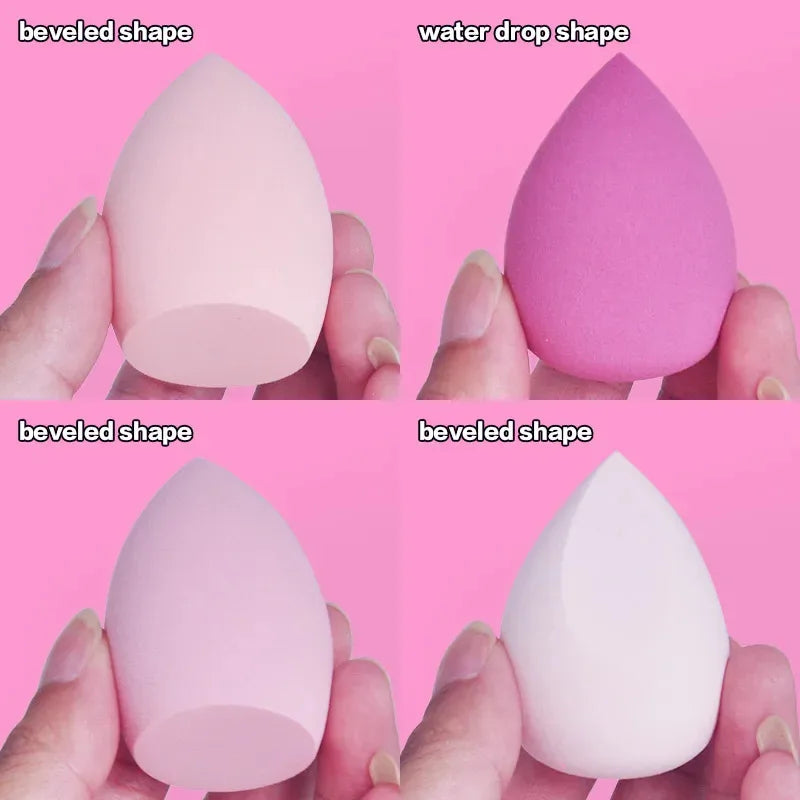 4-16pc Makeup Sponge Powder Puff Dry and Wet Combined Beauty Cosmetic Ball Foundation Powder Puff Bevel Cut Make Up Sponge Tools