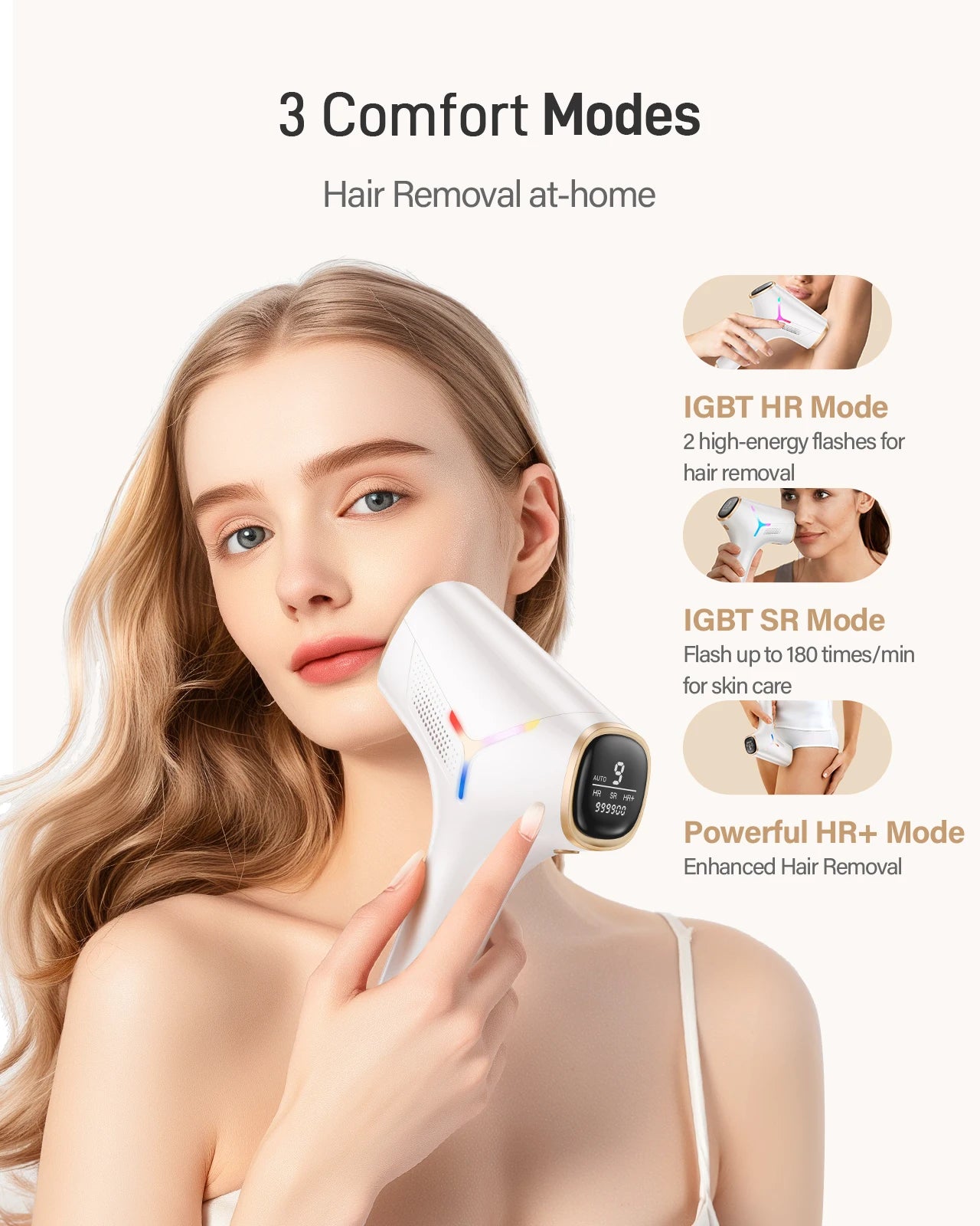 IPL Hair Removal Device for Body, Bikini & Face – 990,000 Flashes