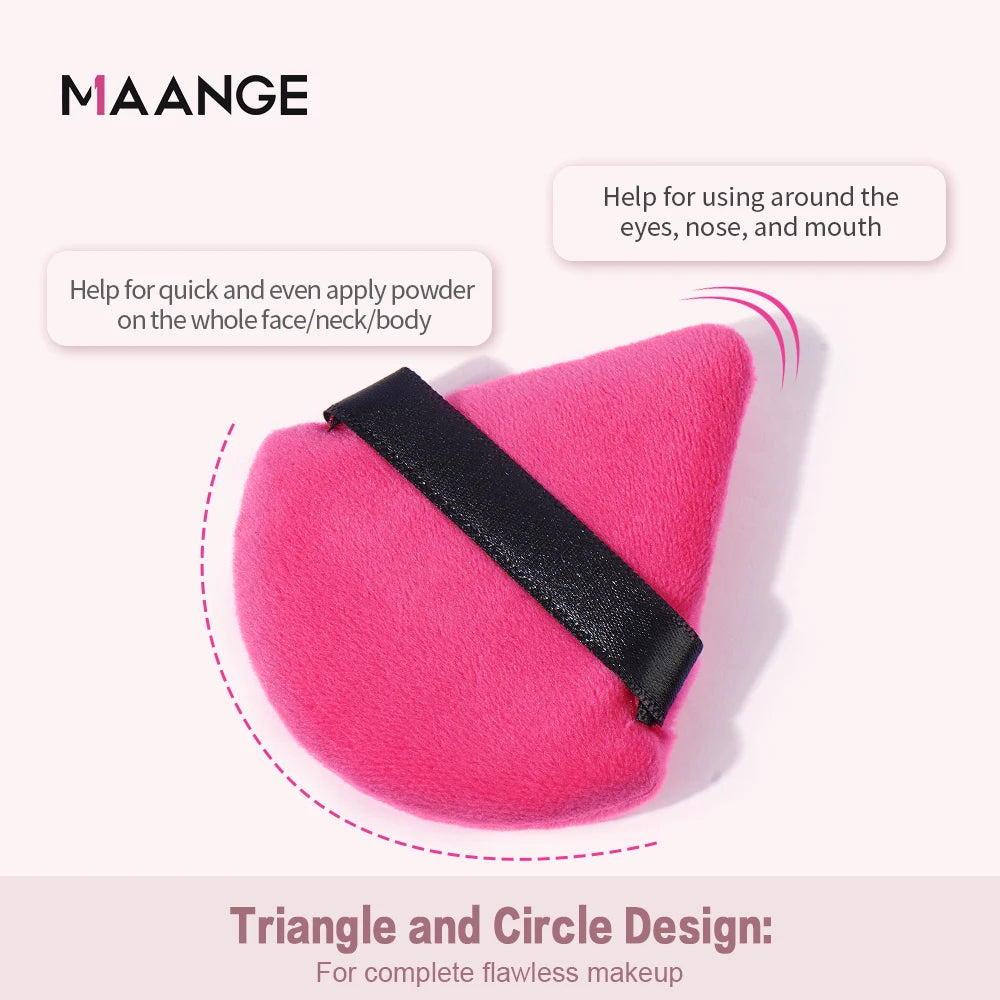 3/5/6 Pcs Triangle Powder Puff For Loose Powder Liquid Cosmetic Soft Plush Powder Puff Makeup Foundation Puff Makeup Tool
