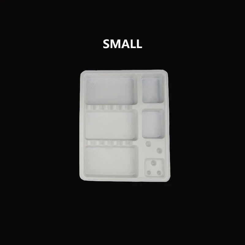 10pcs Tattoo Tray Disposable Plastic Plate For Permanent Makeup Accessories Eyebrow Lip Inks Cups Holder Tattoo Machine Table