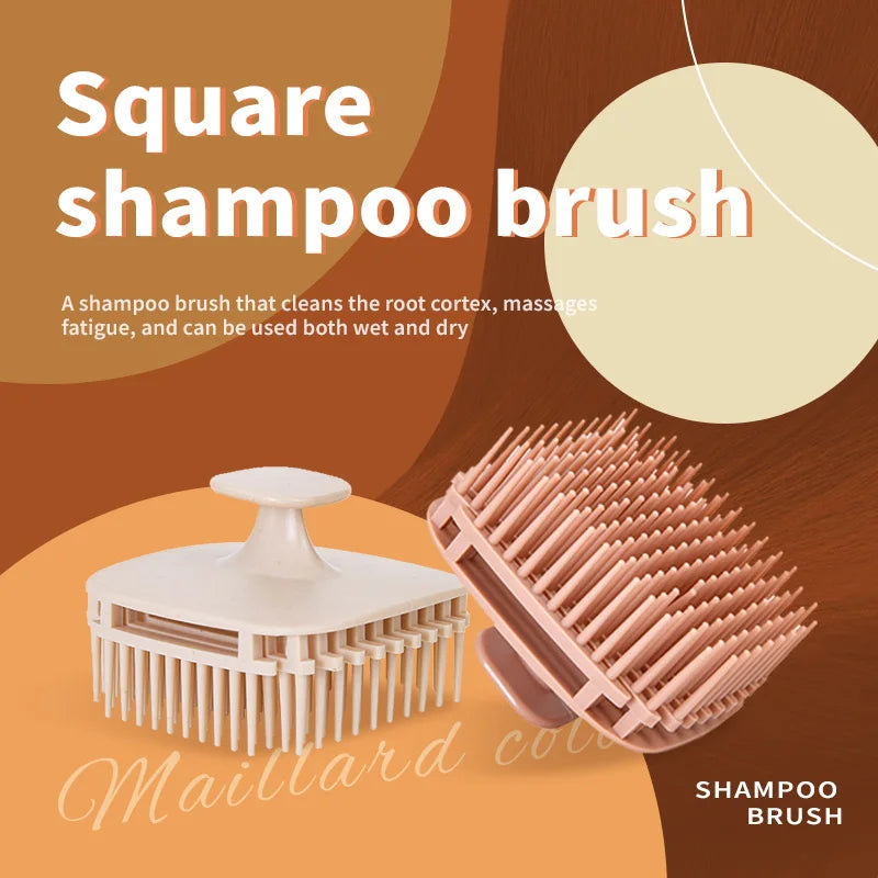 1pcs Silicone Shampoo Brush Head Scalp Massage Comb Hair Washing Comb Body Massage Shower Brush Salon Hairdressing Tool dylinoshop