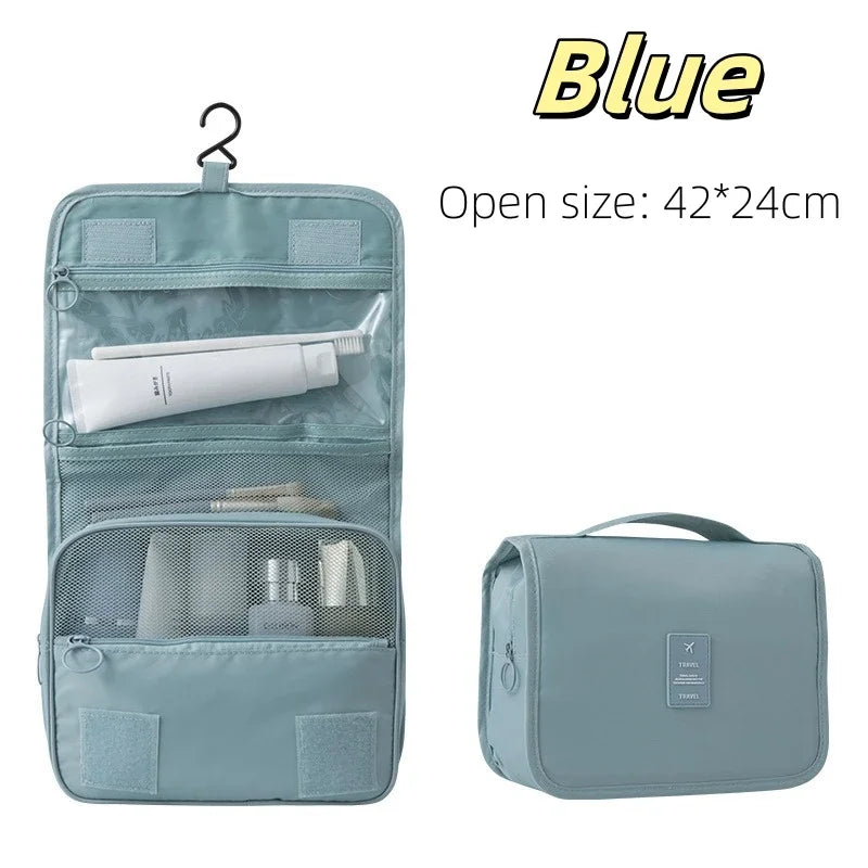 Travel Makeup Bag High Capacity Toiletries Storage Pouch Travel Make Up Organizer Waterproof Beauty Bag Bathroom Wash Bag 