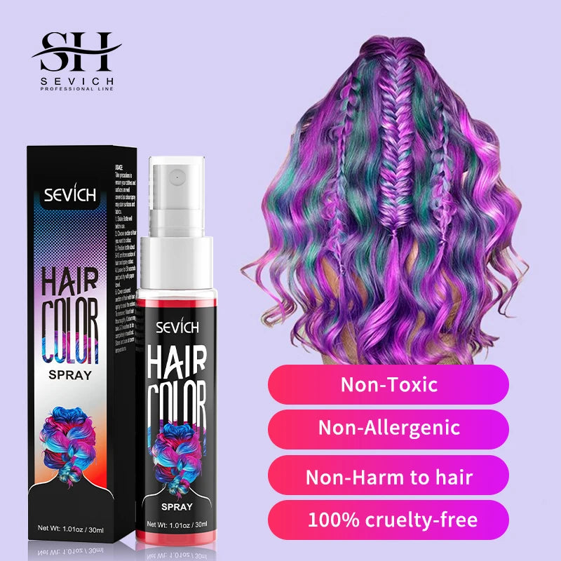 Temporary Hair Color Spray One-Time Hair Dyeing Instant Hair Salon Multi Color Hair Dye Makeup Chalk Washable DIY Party Styling dylinoshop