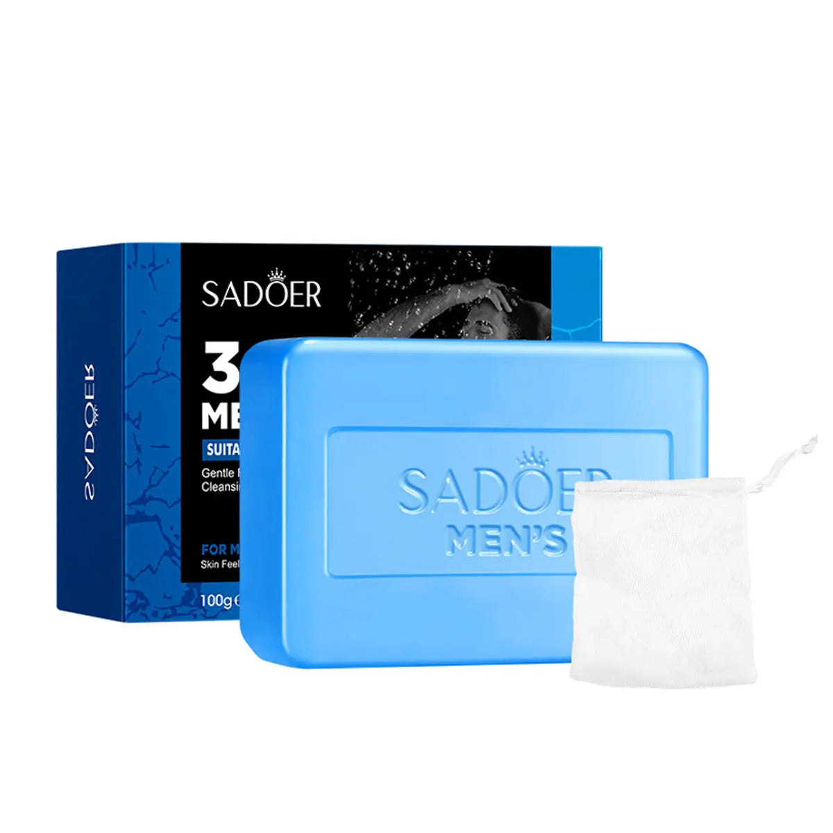2pcs/Men'S Three In One Bath Perfume Soap Witch Hazel Aloe Moisturizing Oil Control Vegetable Essential Oil Soap Facial