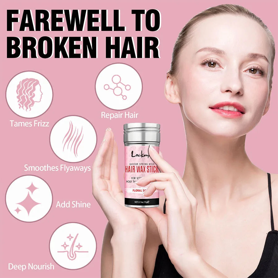 Professional Styling Wax for Women Anti-frizz Pomade Smoothing Broken Back Hair Mud Messy Hairs Control Wax Rod for Natural Wigs dylinoshop