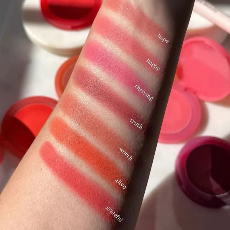 New Rare Beauty Matte Lasting Blurred Bouncy Cushiony Cream-to-powder Blush Moisturizer Natural Makeup Happy Hope Worth Thriving