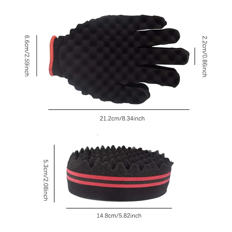 Barber Shop Men Hair Braider Twist Sponge Gloves African Hair Styling Fork Comb Hair Curls Foam For Salon Hairdressing Tools dylinoshop