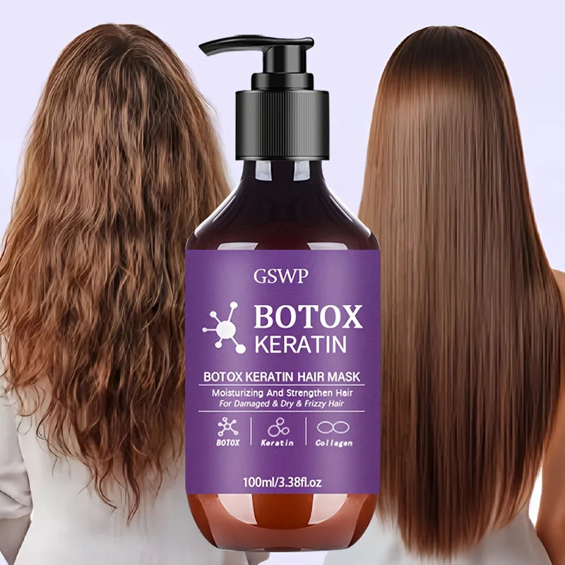 GSWP Botox Keratin Hair Mask, moisturizes and strengthens damaged hair, reduces frizz, split ends and tangles.100ml/200ml dylinoshop